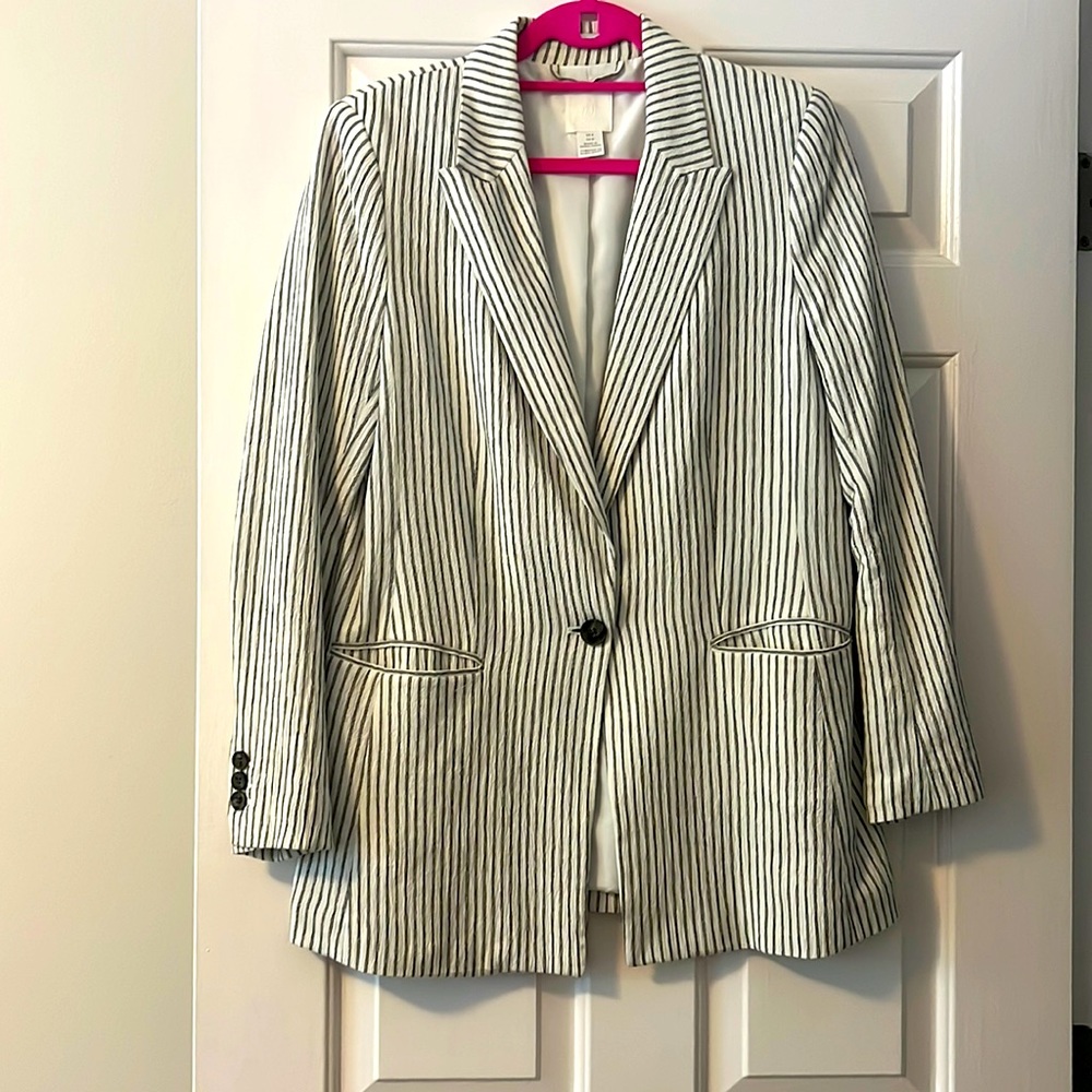 H&M striped Blazer